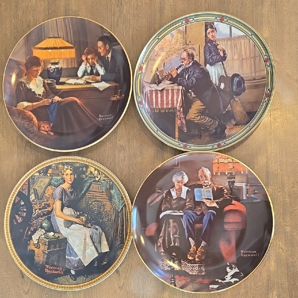 Norman Rockwell Collector Plates Set